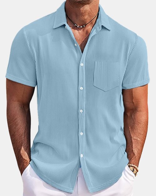 Men's Short-Sleeved Casual Buttons Shirt