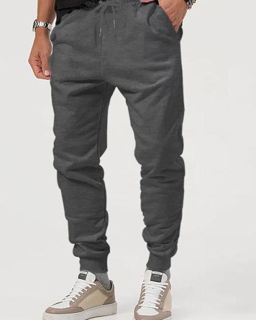 Men's lace-up casual trousers